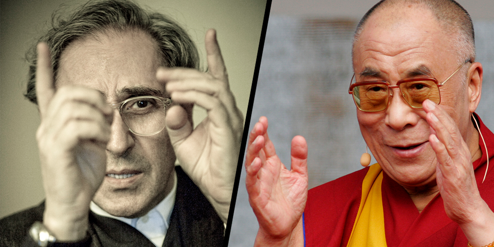 Franco Battiato con riferimenti al Dalai Lama